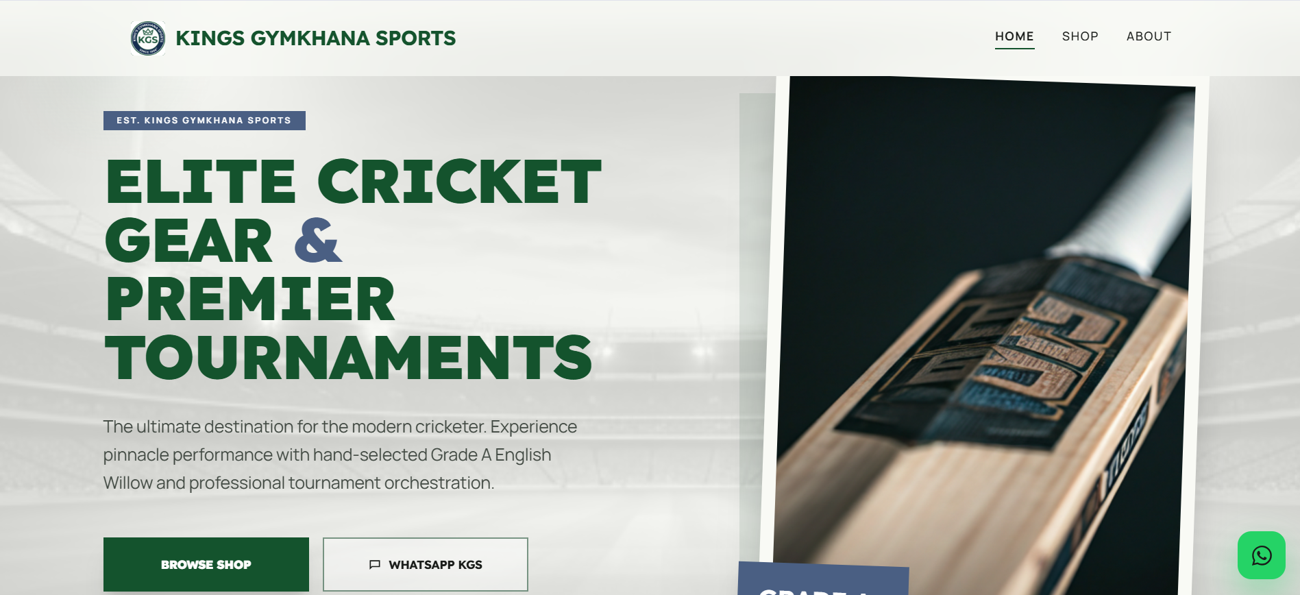 Kings Gymkhana Sports homepage